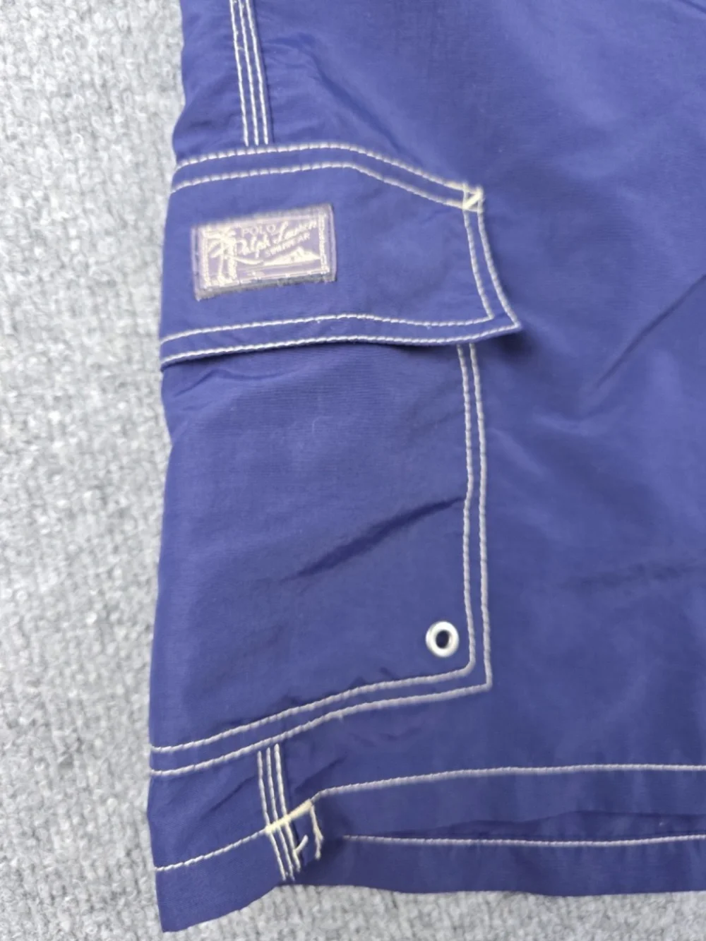 Polo Ralph Lauren Kailua Swim Trunks Cargo Shorts Blue Mens L 8